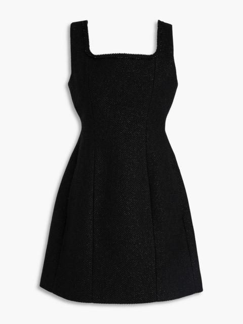 maje Crystal-embellished metallic tweed mini dress