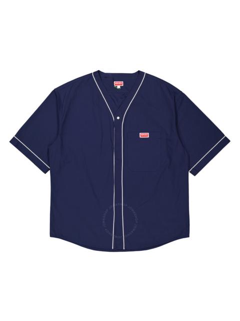 KENZO Kenzo Contrasting Trim Logo-Patch Shirt