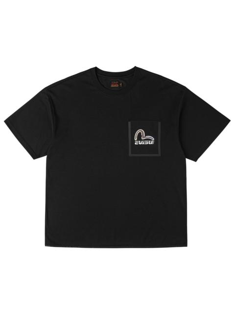 EVISU Elastic Hem Seagull Print Pocket T-shirt