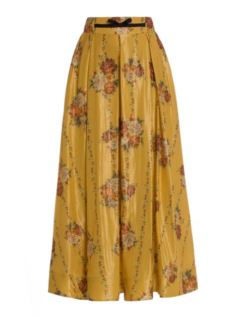 Agua by Agua Bendita Delta Floral Maxi Skirt yellow