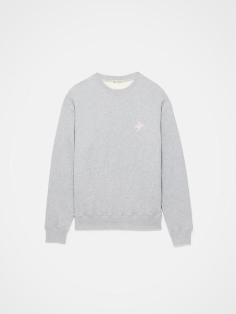 JW Anderson RIBBON ANCHOR SWEATSHIRT IN MID GREY MELANGE