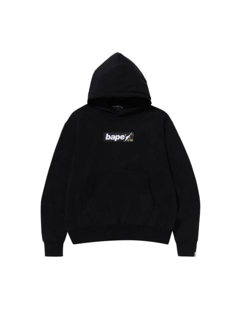 A BATHING APE® BAPE Smooth Logo Relaxed Fit Hoodie 'Black'