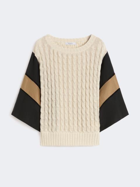 Max Mara Loose-fit linen yarn sweater - BEIGE