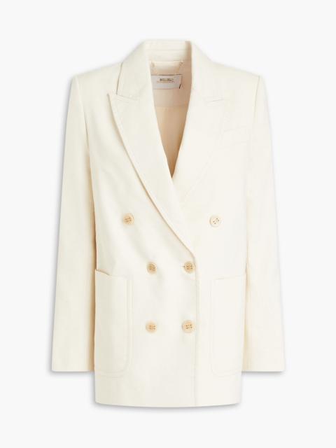 Zimmermann Double-breasted linen-blend blazer