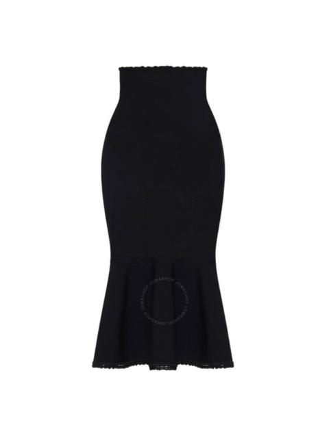 Victoria Beckham Scallop Trim Flared Skirt