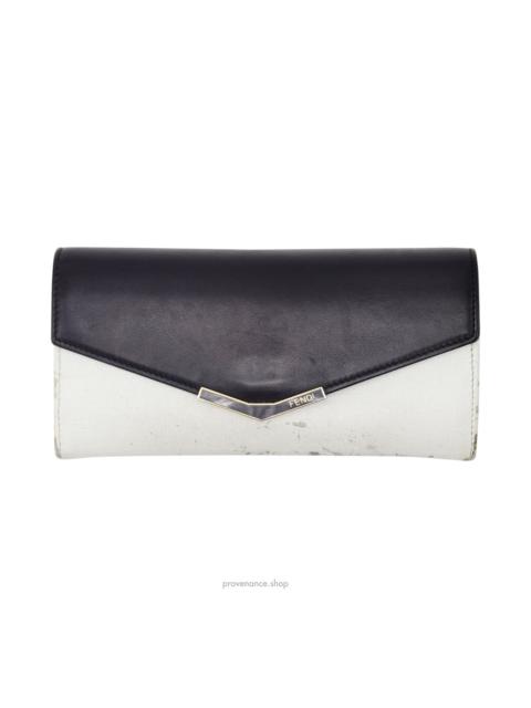 FENDI Fendi Long Wallet - Black Leather