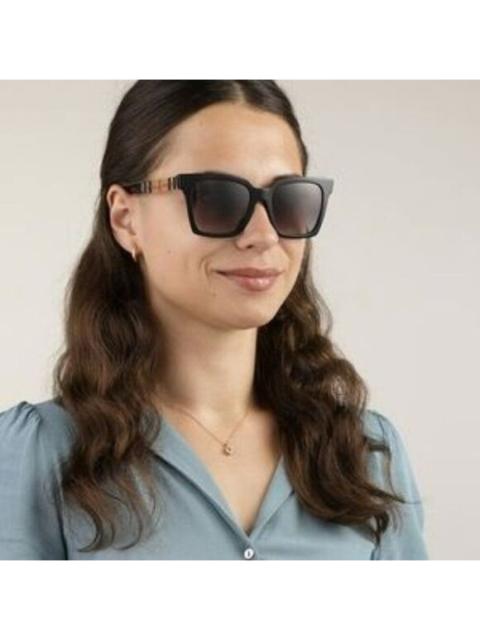 Burberry NEW Burberry BE4335 39298G Black Grey Square Women Sunglasses BE 4335