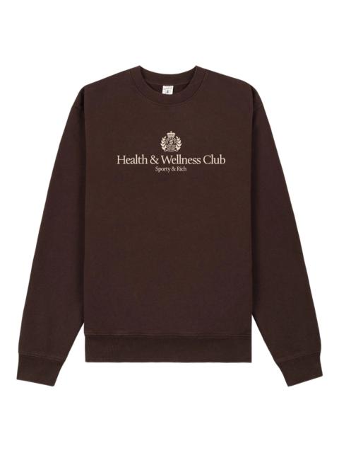 Sporty & Rich Sporty & Rich H&W Crest Crew-neck Logo Sweatshirt