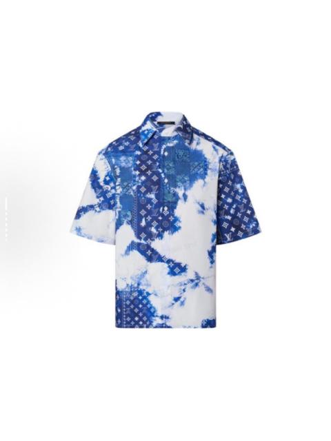 Louis Vuitton Louis Vuitton LV White and Blue Paisley Short-Sleeve Shirt