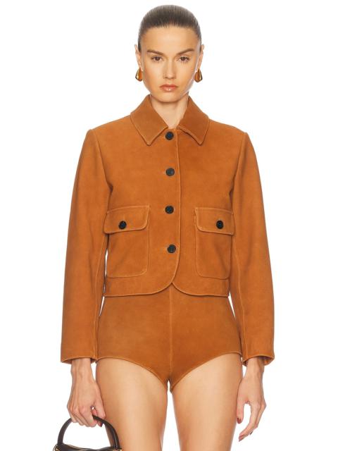 self-portrait Suede Jacket