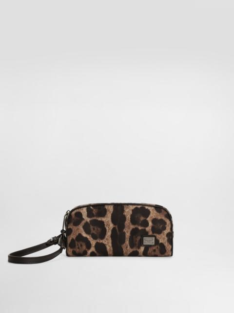Dolce & Gabbana Leopard-print nylon necessaire