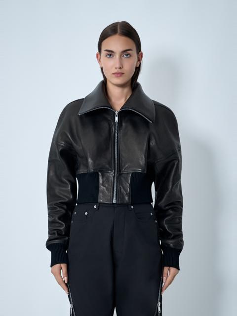 Rick Owens Leather Bomber Jacket