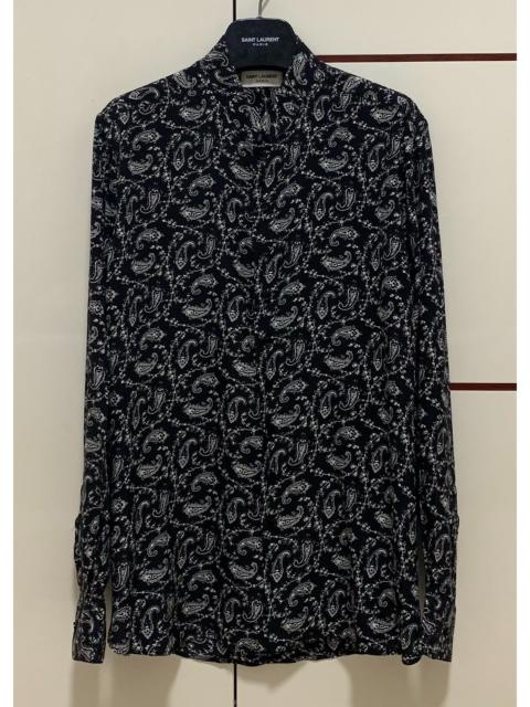 SAINT LAURENT Saint Laurent 15SS Silk Black White Shirt