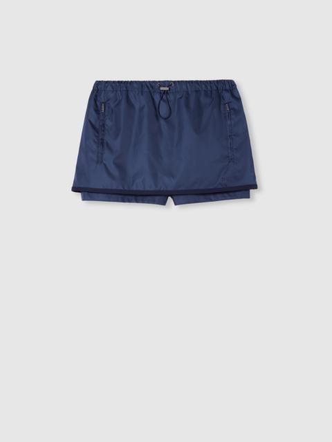 GUCCI Gabardine nylon skort with metal logo