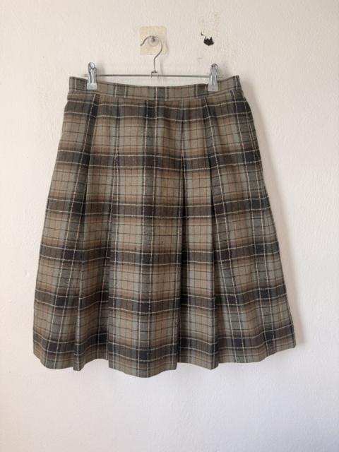 Burberry VINTAGE BURBERRY’S PLAID WOOL MIDI SKIRT