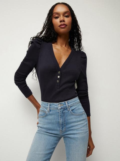 VERONICA BEARD DEKALB PUFF-SLEEVE TOP