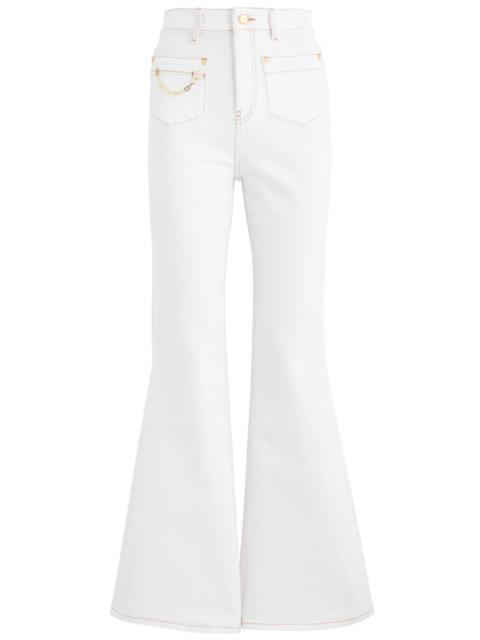 GANNI Ganni Chain-embellished Flared-leg Jeans