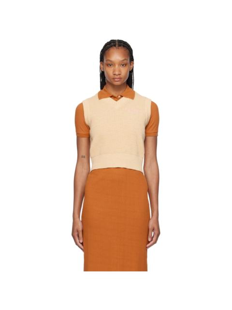 Maison Kitsuné Yellow Handwriting Vest