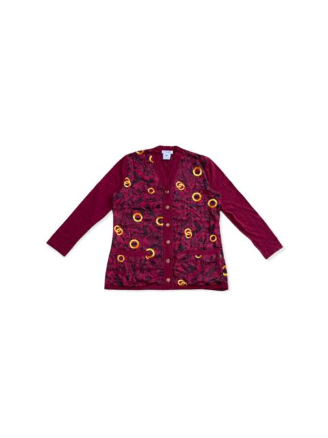 CELINE Vintage Celine Paris Silk Animal Print Cardigan Luxury