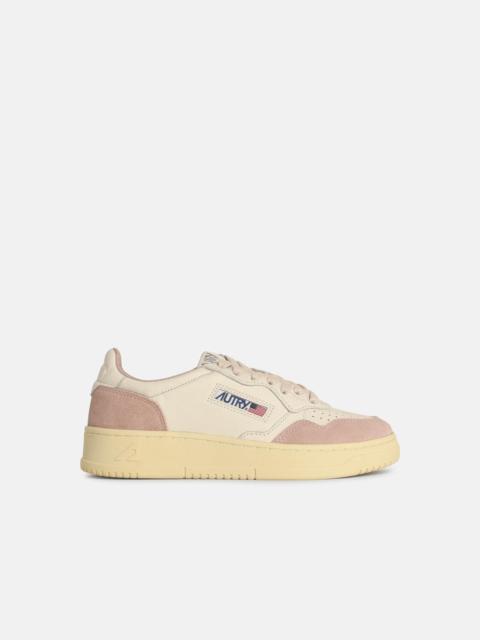 AUTRY 'MEDIALIST' PINK LEATHER SNEAKERS