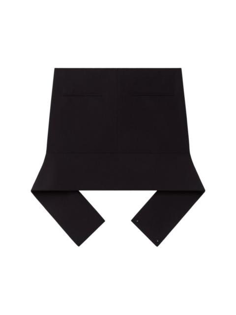 belted mini skirt