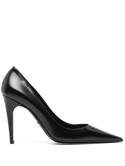 PRADA 100MM LEATHER POINTED PUMPS