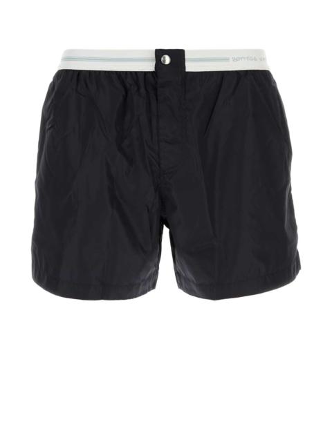 Bottega Veneta Bottega Veneta Men Navy Blue Nylon Swimming Shorts