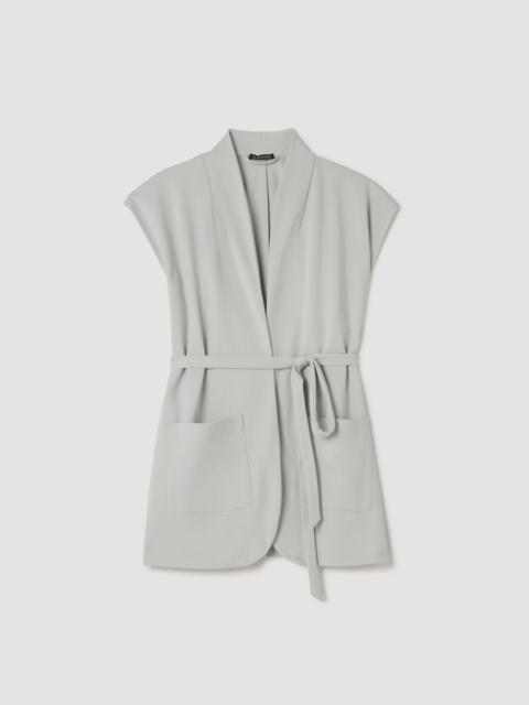 EILEEN FISHER Washable Flex Ponte High Collar Vest