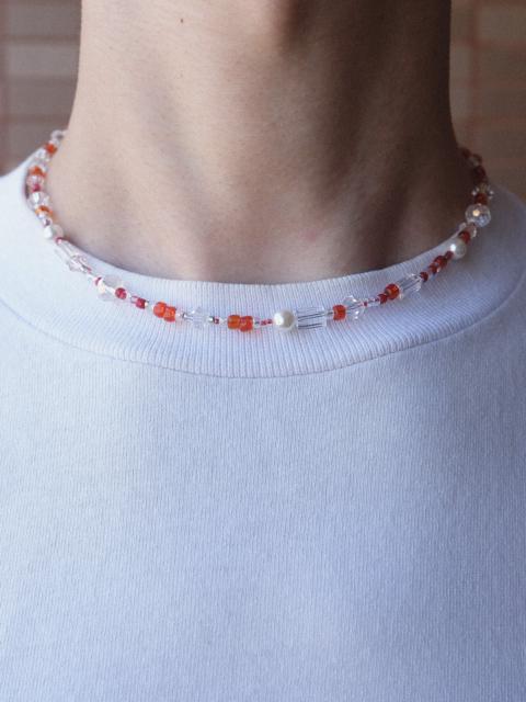 Other Designers Orange Juice Handmade Beaded Necklace Chain Unisex 16.1in