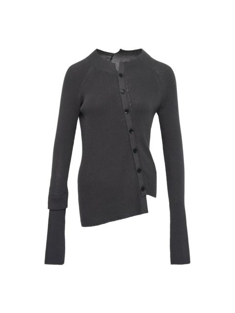 Y's Twisted Front Open Cardigan