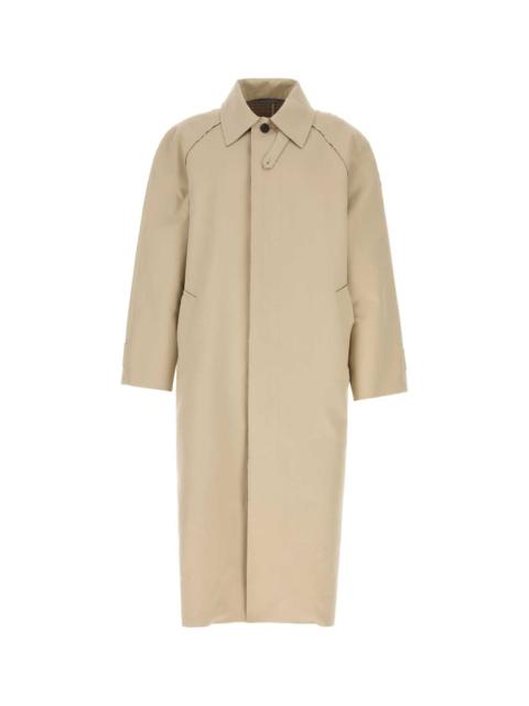 BALENCIAGA Balenciaga Men Beige Cotton Trench Coat