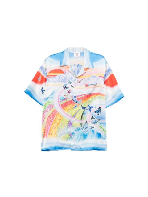 Teacher butterfly landscape shirt