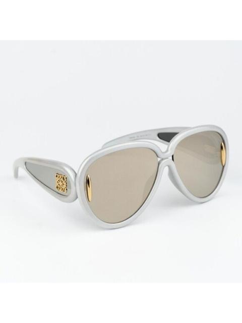 Loewe Loewe X PAULA'S IBIZA Men Sunglasses White Gold Mirror Pilot LW40132I 24C