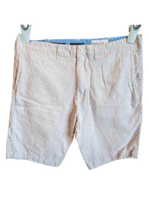 Bruno Classic Washable Linen Striped Shorts Waist 32