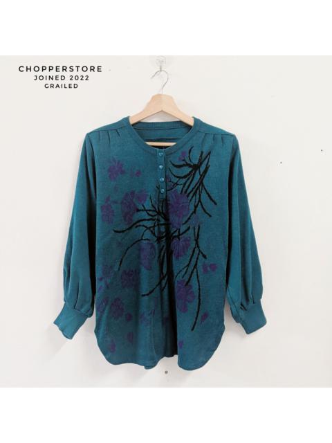 Other Designers Japanese Brand - Vintage Japan Rare Flower Design Knitwear Sweater