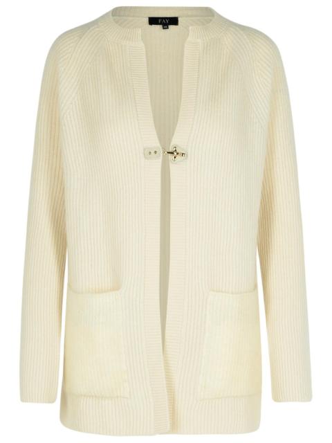 Other Designers Fay Cream Wool Blend Cardigan Women