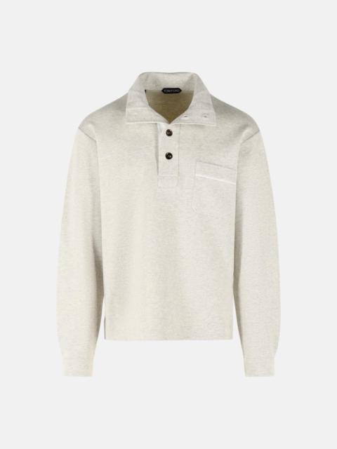 TOM FORD IVORY COTTON BLEND SWEATER