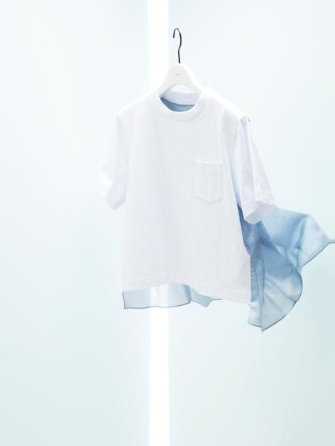 sacai Denim x Cotton Jersey T-Shirt