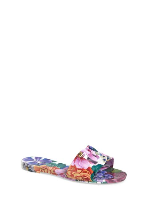 Dolce & Gabbana Dolce&Gabbana Bianca Interlock Slide Sandal in Mix Fiori Cretonne at Nordstrom