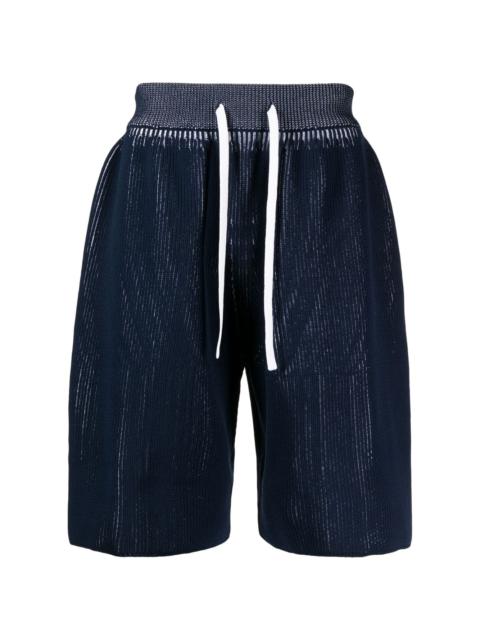 ribbed drawstring-waist shorts