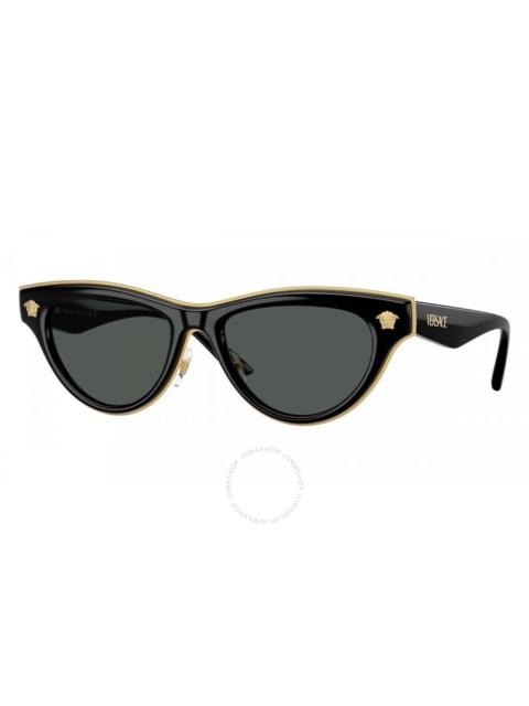 VERSACE Versace Dark Grey Cat Eye Ladies Sunglasses VE2273 GB1/87 52