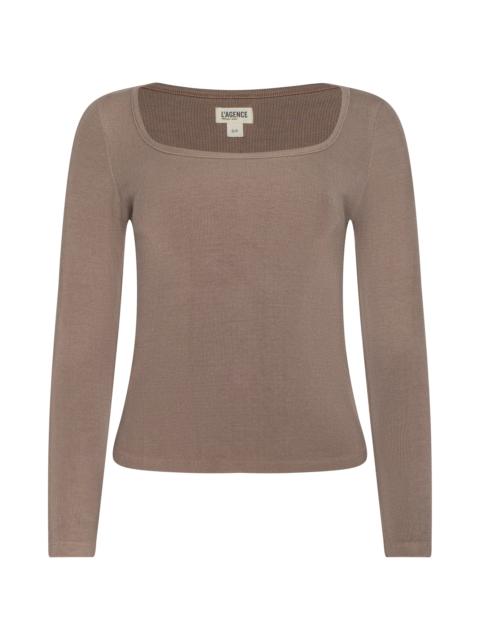 L'AGENCE Vanya Scoopneck Top