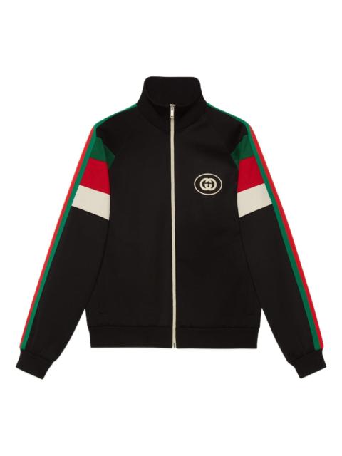 GUCCI Gucci FW22 Neoprene zip jacket with Web 'Black' 698448-XJEEP-1152