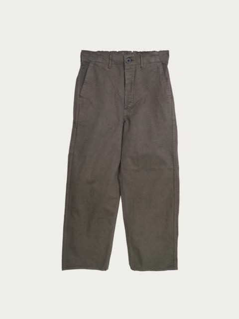 orSlow Wide Fit French Work Pants - Coffee Brown
