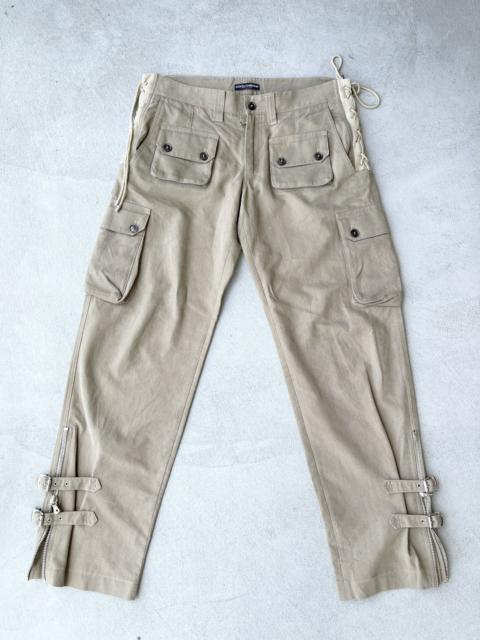 2000s Dolce & Gabbana Belted Multi Pocket Cargo Pants