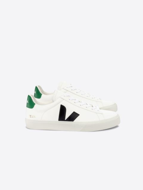 VEJA CAMPO LEATHER WHITE BLACK EMERAUDE