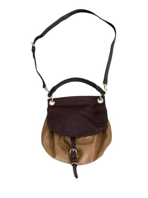 Miu Miu Miu Miu Leather Drawstring Flap Hobo Bag