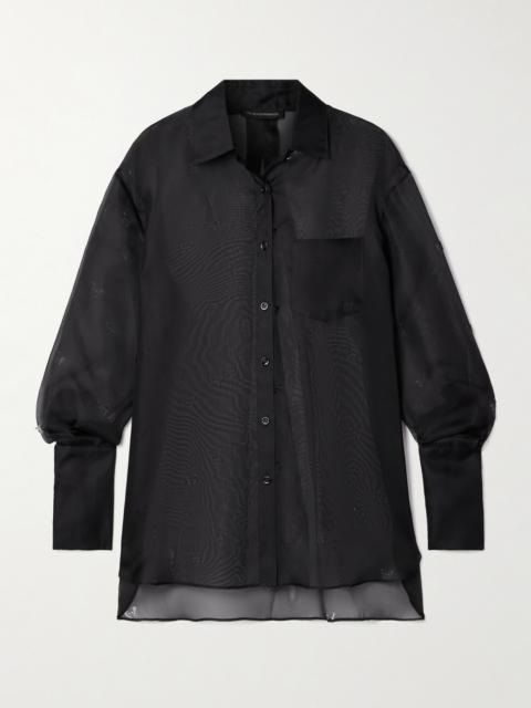KIKI DE MONTPARNASSE Laser-cut Silk-organza Shirt