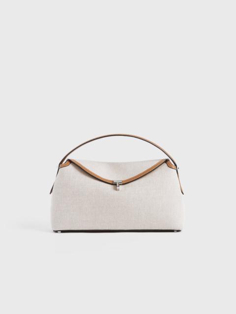 TOTEME T-Lock canvas top handle ecru/tan