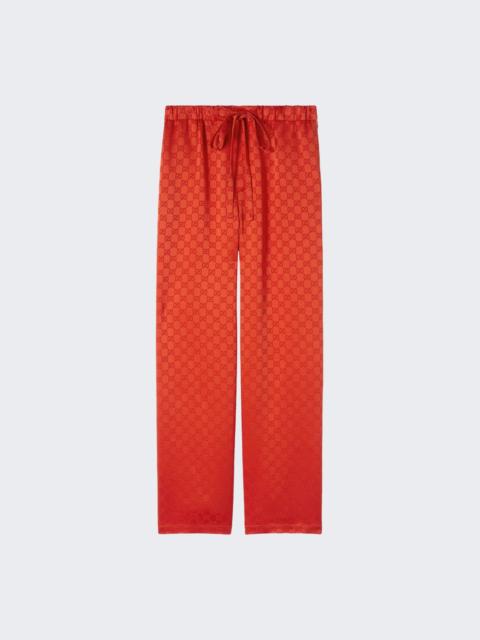 GUCCI Satin Gg Pant Orange